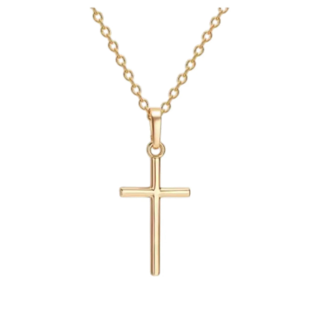 Crystal Necklace with Cross