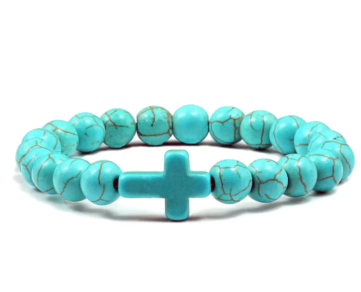 Beaded Bracelet with Cross