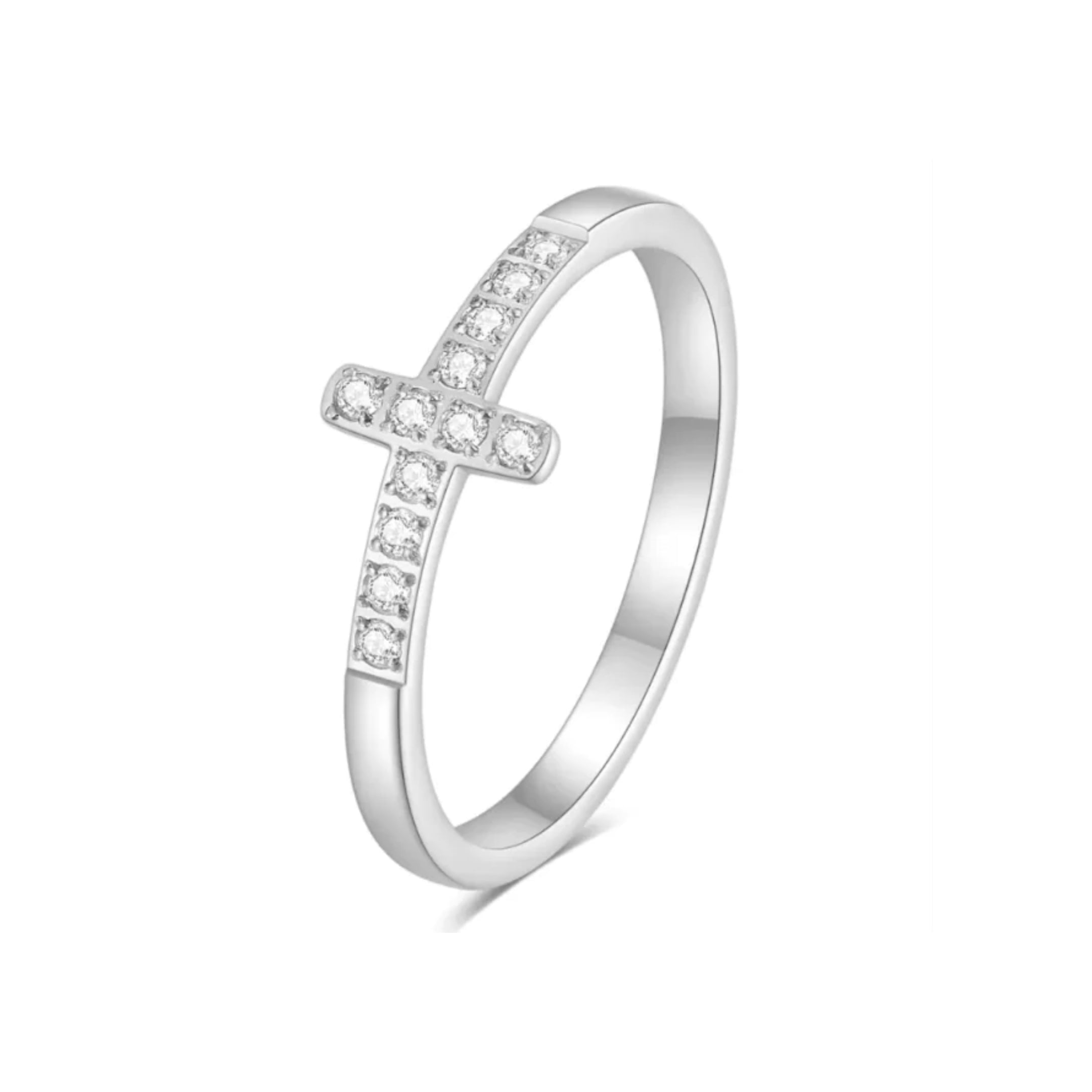 Vintage Christian Crystal Ring