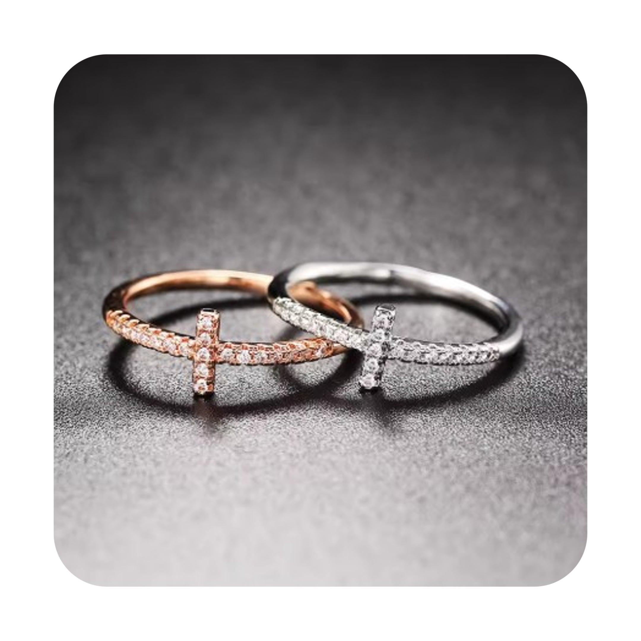 Vintage Christian Crystal Ring