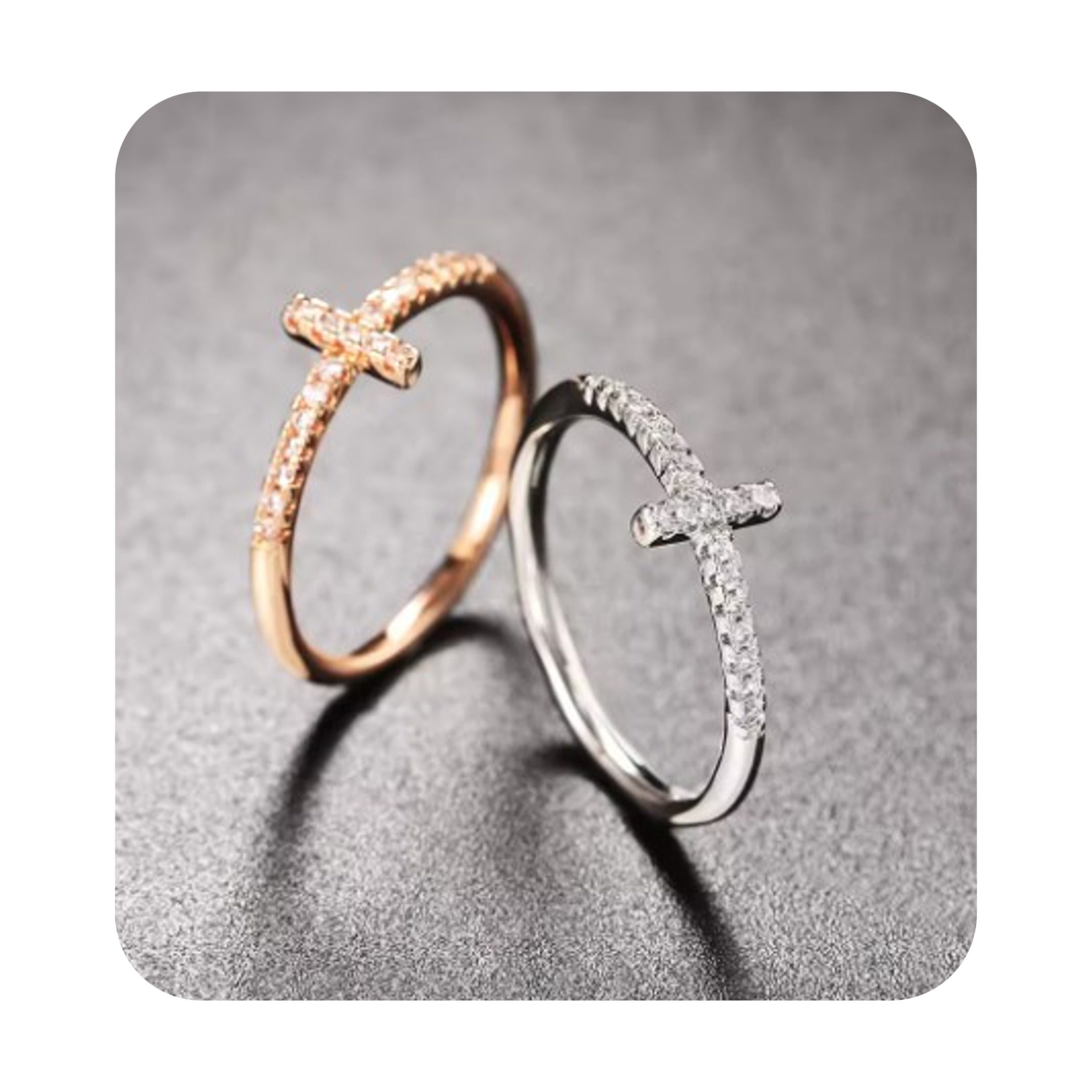 Vintage Christian Crystal Ring