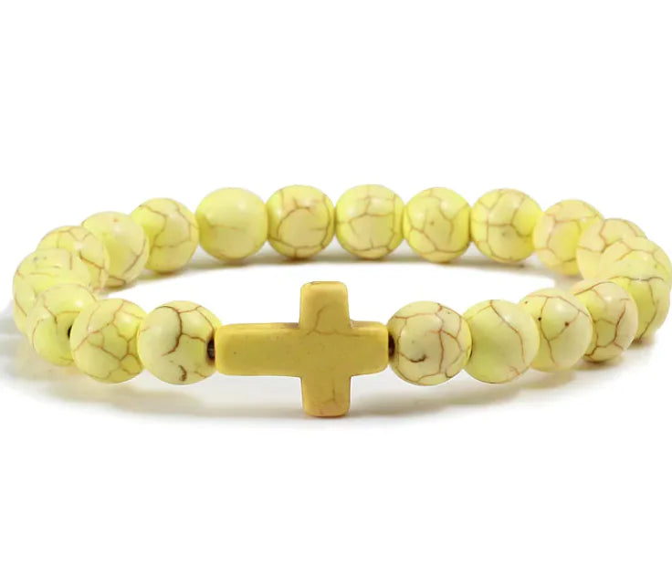 Beaded Bracelet with Cross
