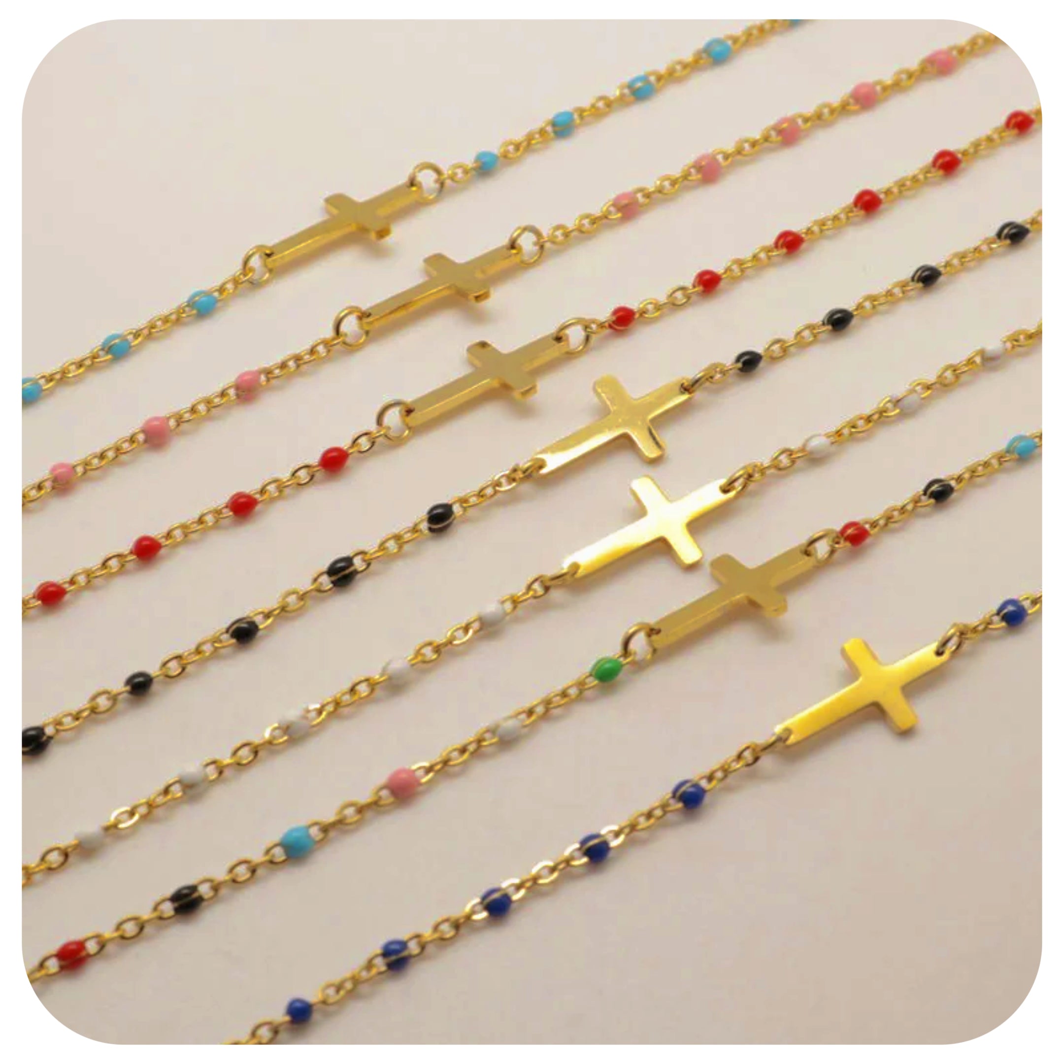 Colorful Bracelet with Cross