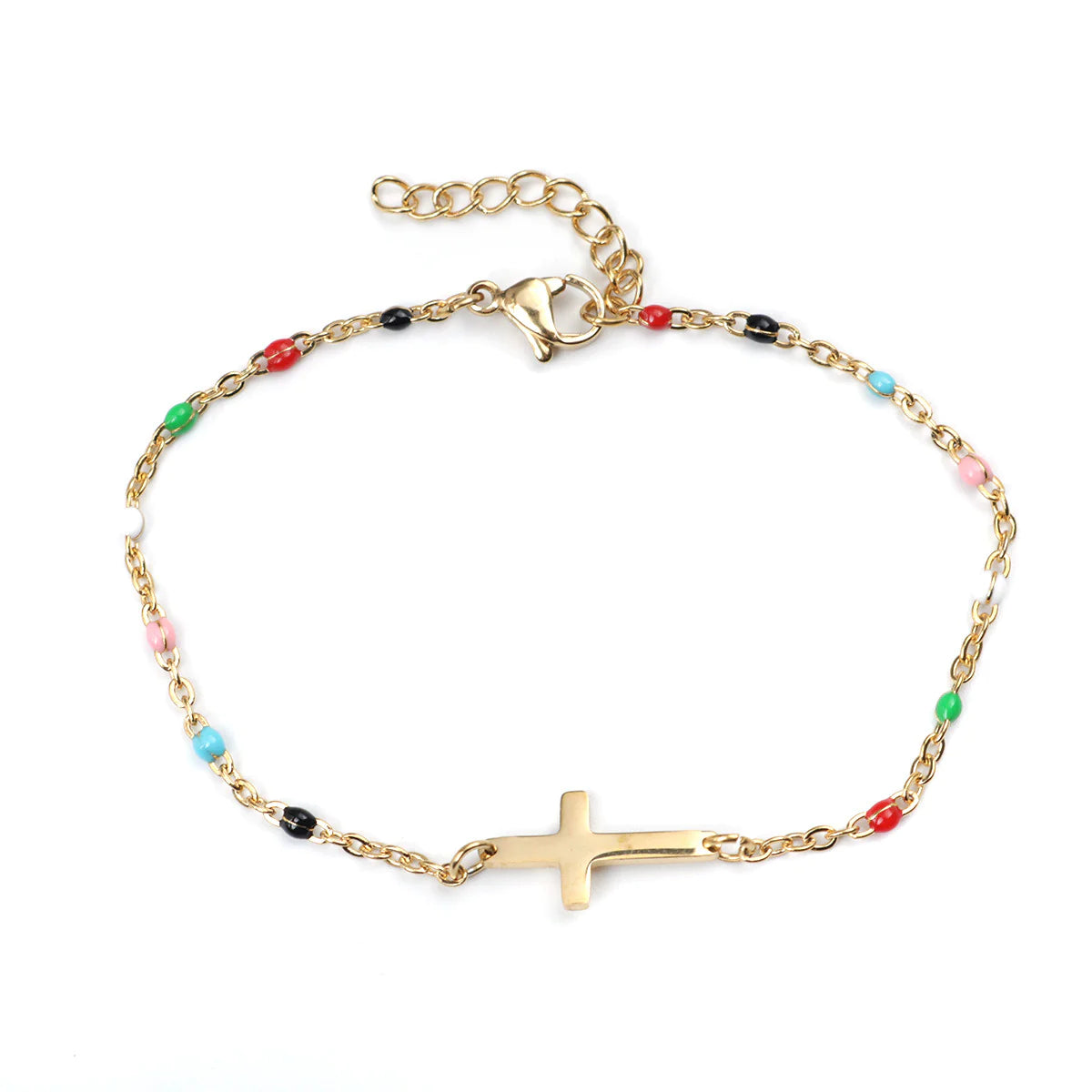 Colorful Bracelet with Cross