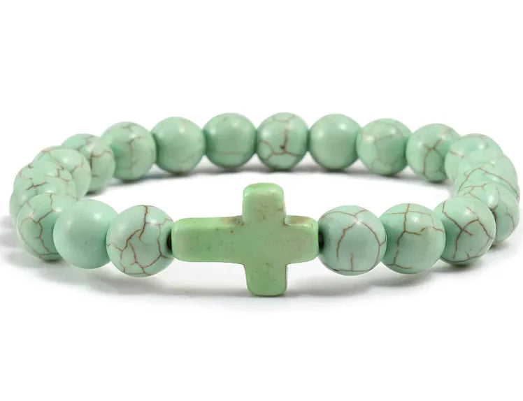 Beaded Bracelet with Cross