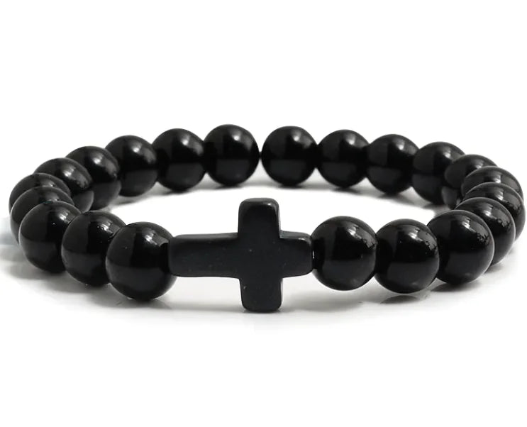 Beaded Bracelet with Cross