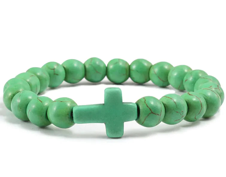 Beaded Bracelet with Cross