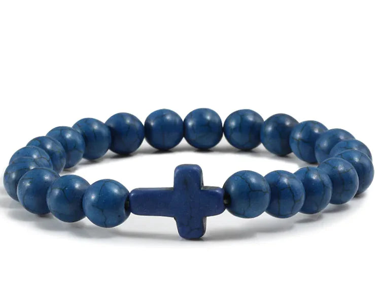 Beaded Bracelet with Cross