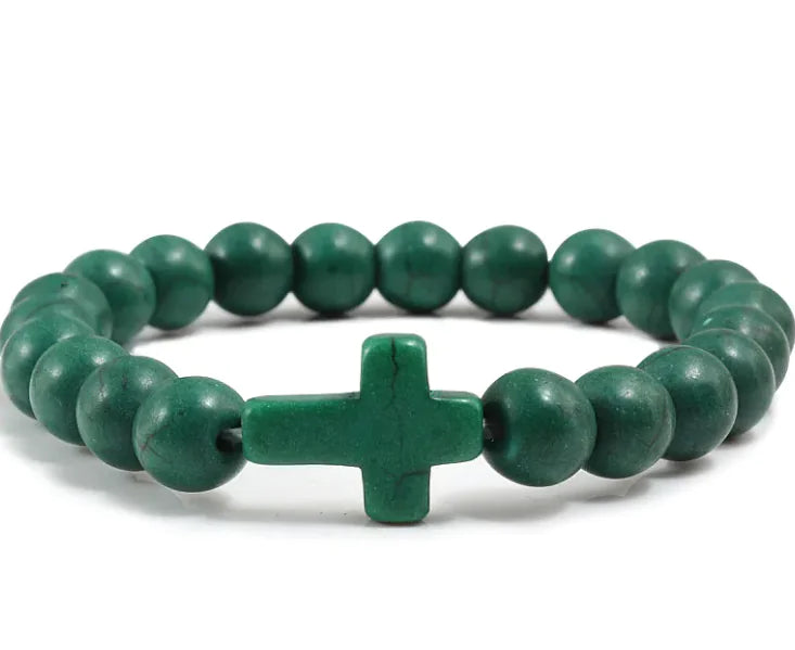 Beaded Bracelet with Cross