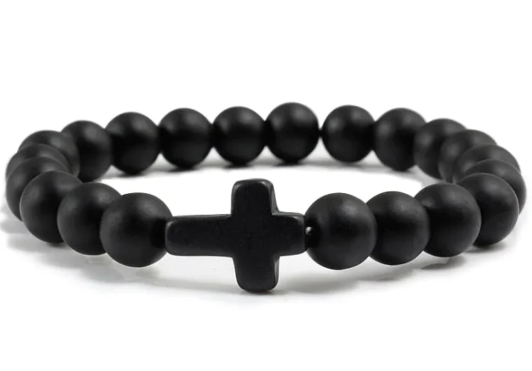 Beaded Bracelet with Cross