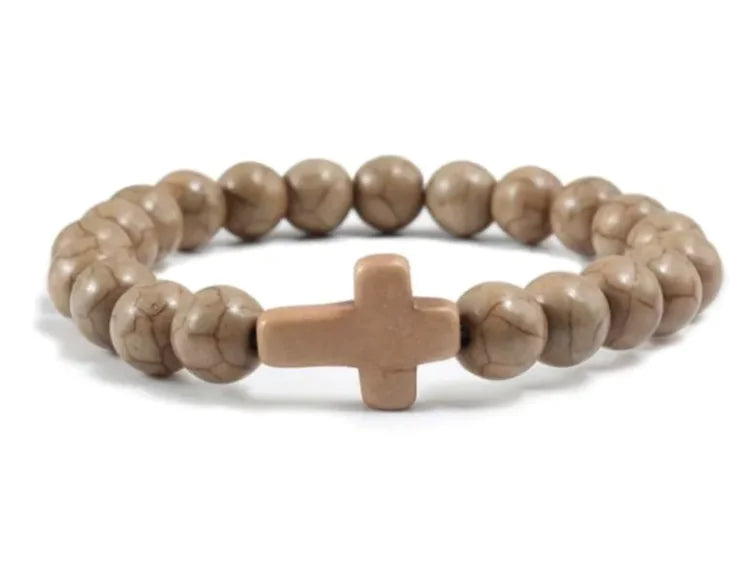 Beaded Bracelet with Cross