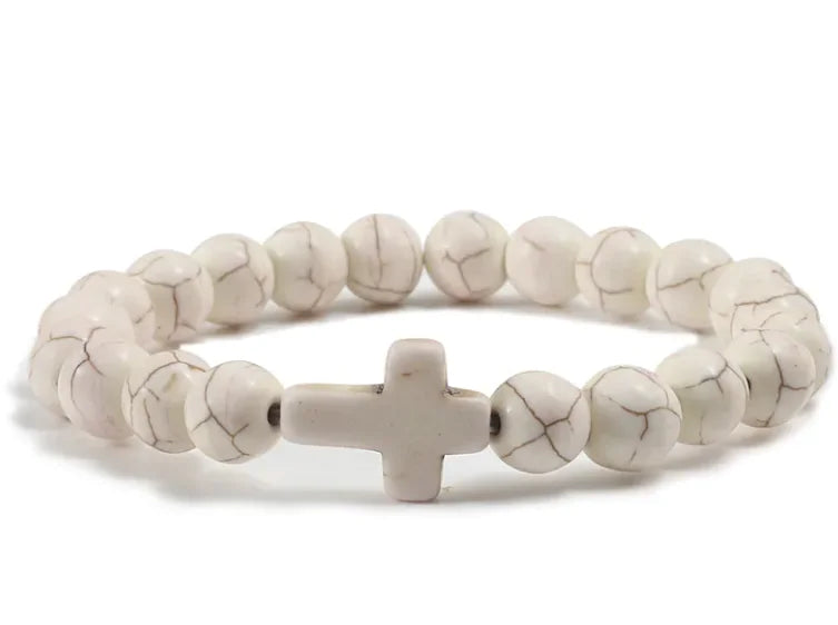 Beaded Bracelet with Cross