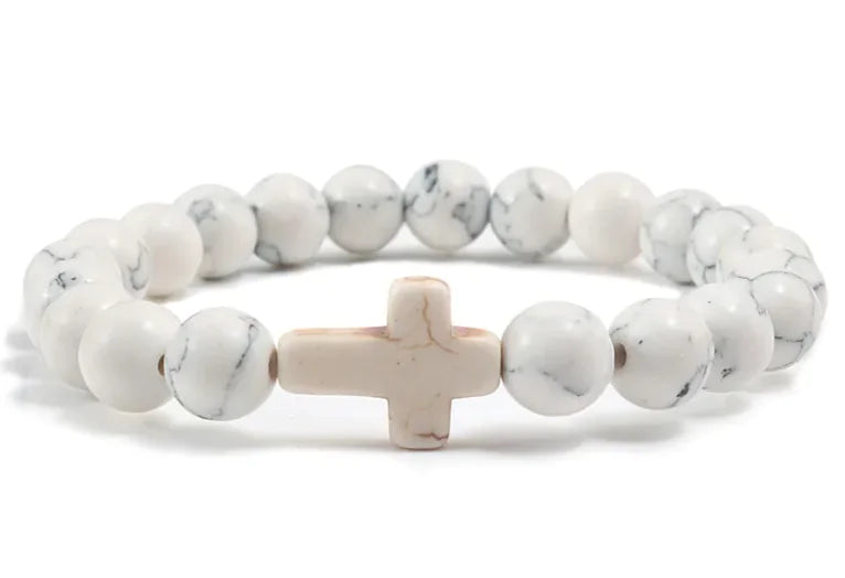 Beaded Bracelet with Cross